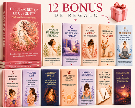 TU CUERPO REFLEJA LO QUE SENTÍS - Entendé el origen emocional de tus síntomas 🎁 Kit completo + 12 bonus de regalo